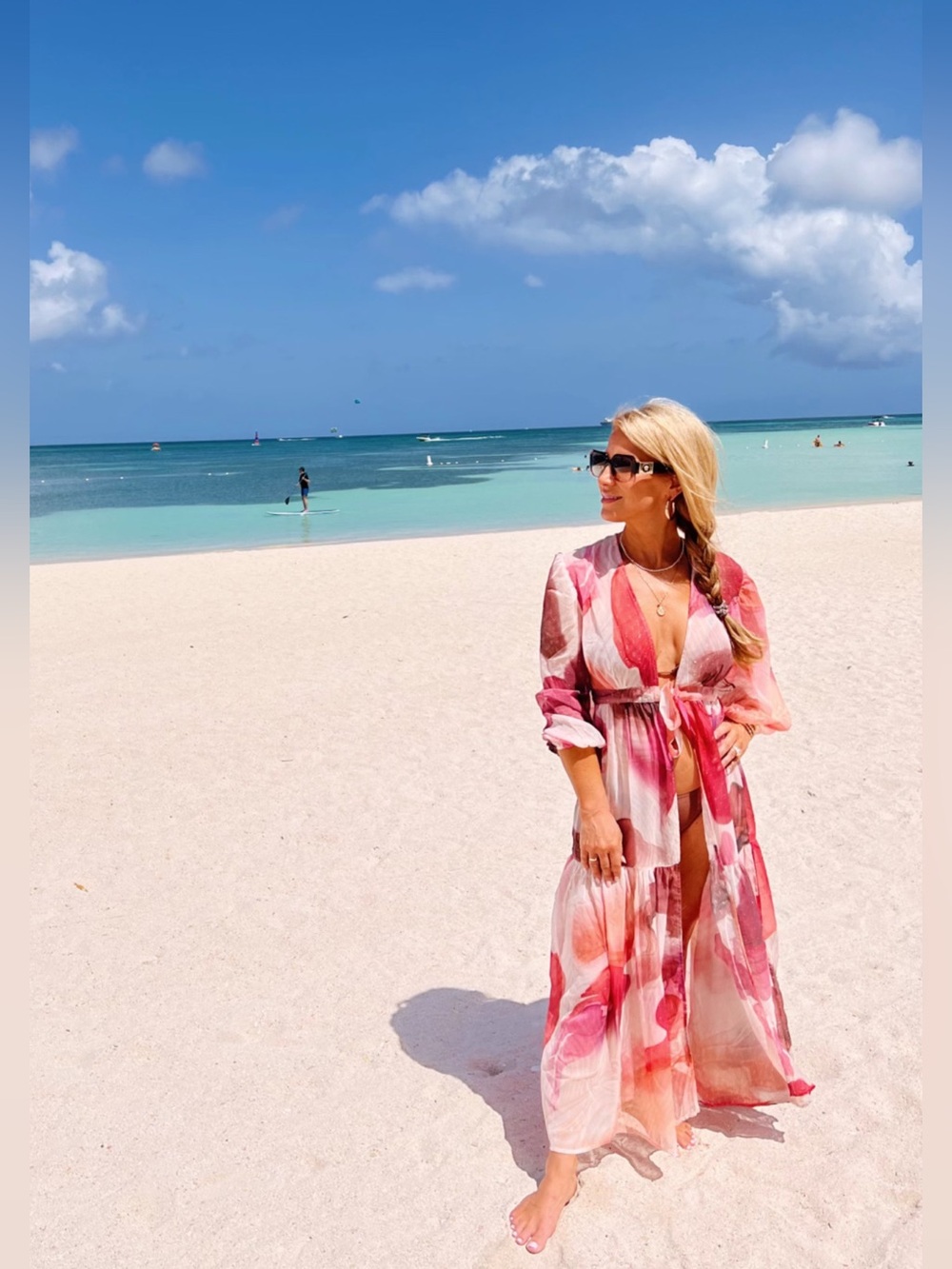 Express Sheer Blush Pink Tie-Front Maxi Cover-Up Small medium size.